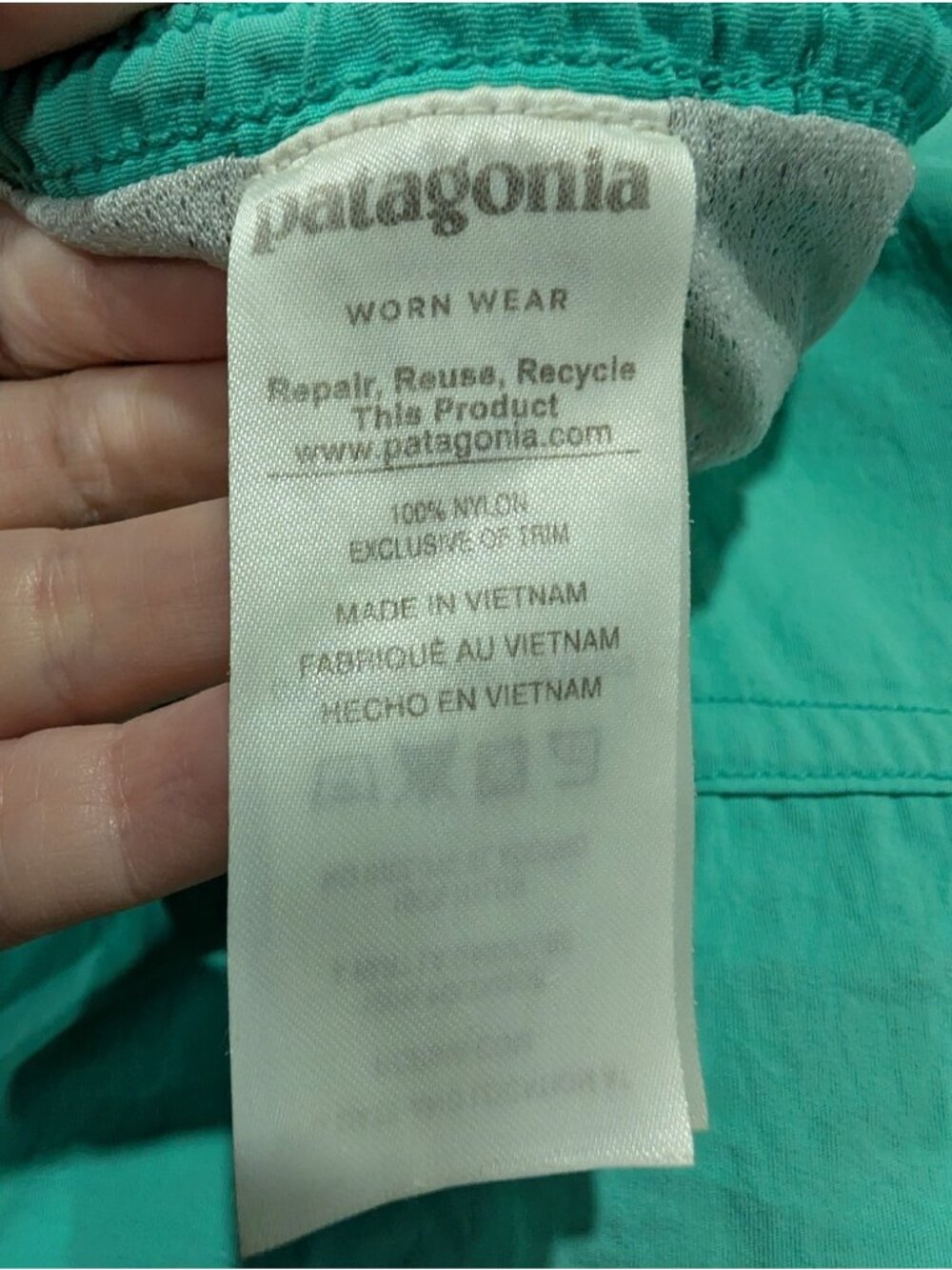 Patagonia Shorts Mens Green Nylon Lined Baggies Swim Drawstring 6 Inch Sz XXL - Picture 11 of 16